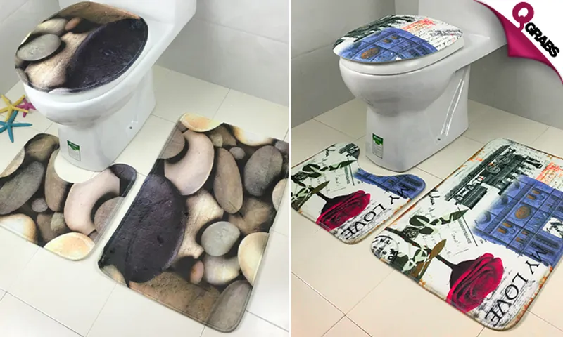 3-Piece Bathroom Mat Set!